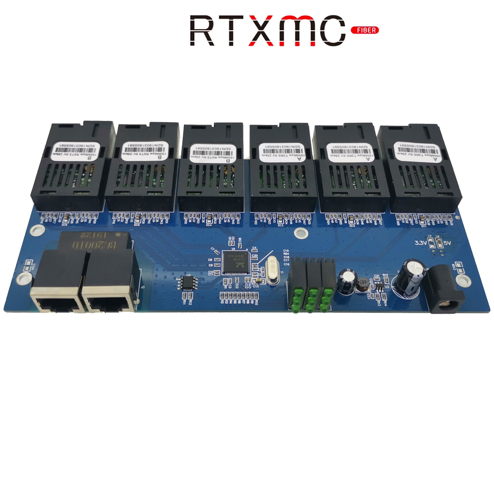 6F2E 10/100M Fast Ethernet Fiber Media Converter Switch Optische Adapter Box Ml350 Ar Condicionado Portátil Raspberry Pi fibre O: 6A and fontes