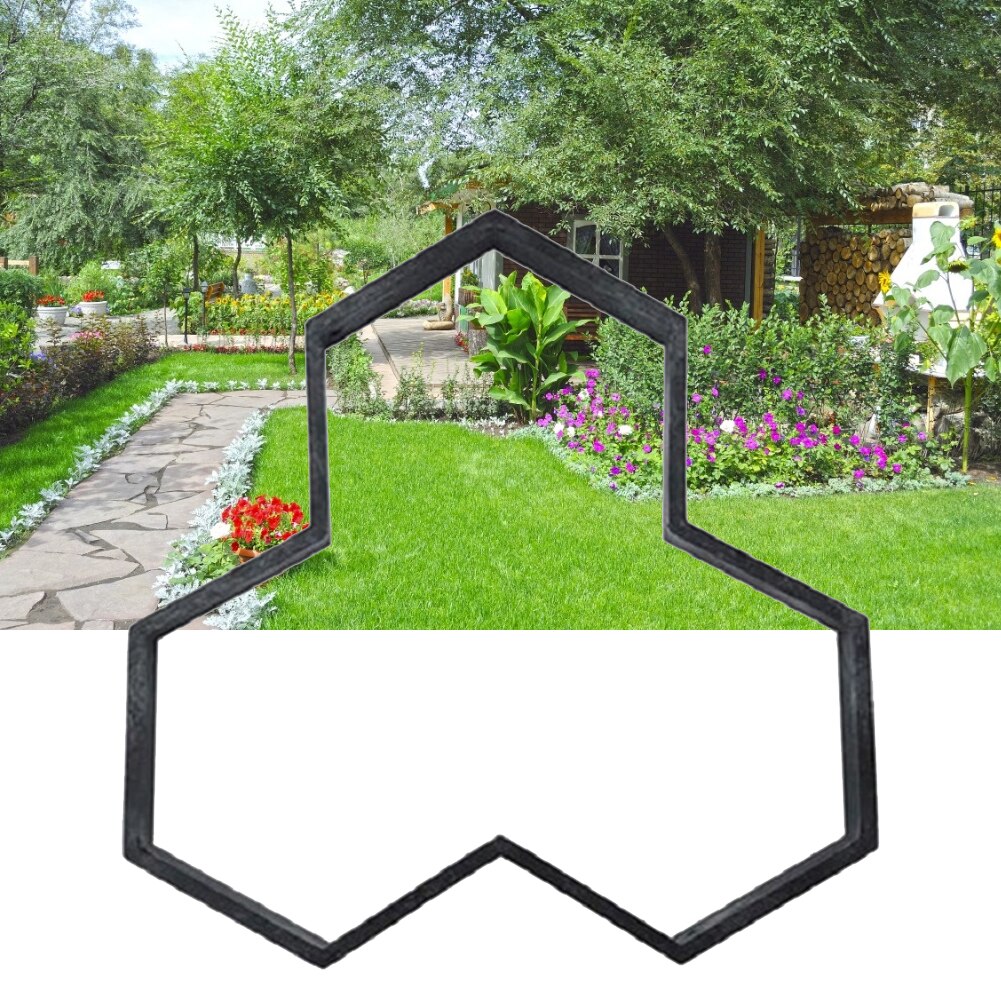 Plastic Tuin Lopen Bestrating Mal Diy Handleiding Bestrating Tool Cement Baksteen Stone Road Blok Beton Stepping Mold Tuin Bestrating Tool