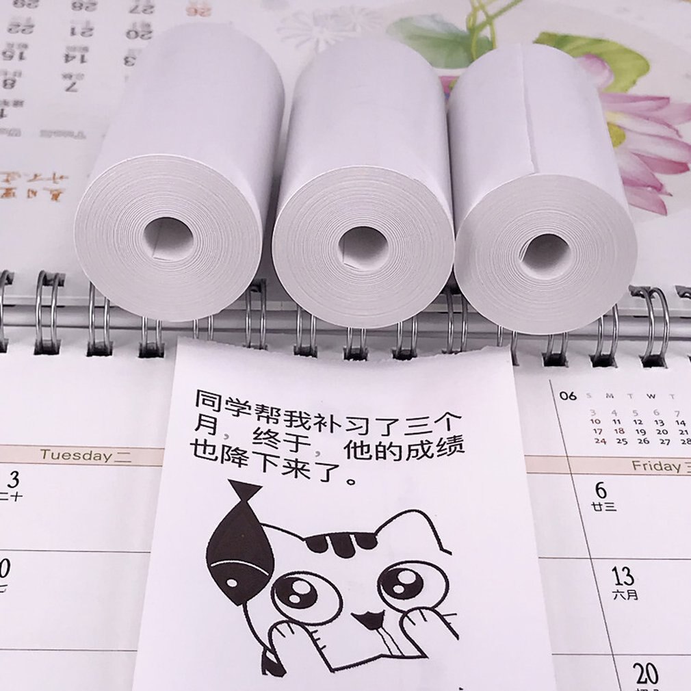 5 Roll Printable Stickea5 Roll Printable Stickeaar Paper Direct Thermal Paper 57x30mm for PAPERANG Portable Pocket Printer