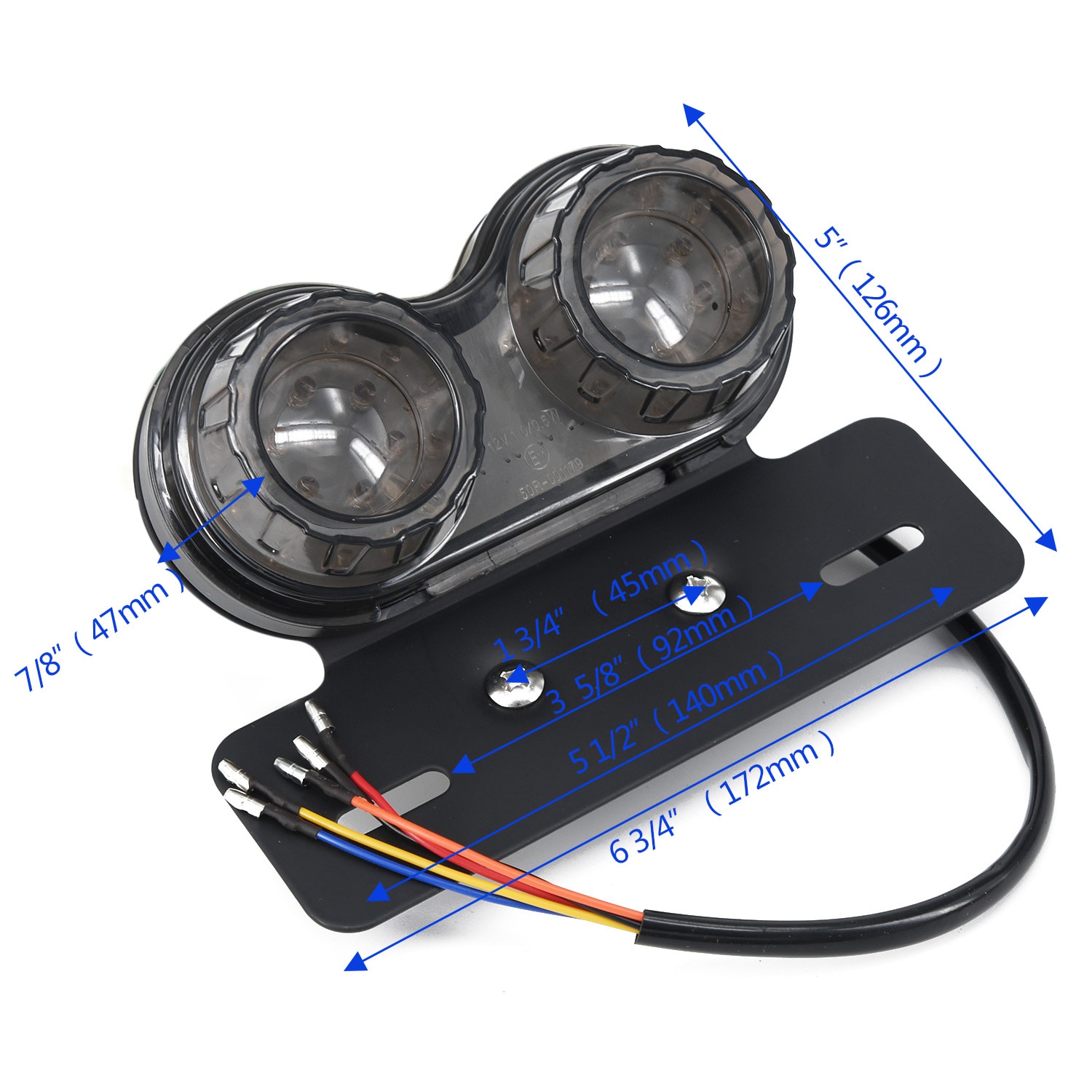 Motorfiets led-achterlicht met richtingaanwijzer voor cafe racer bobber