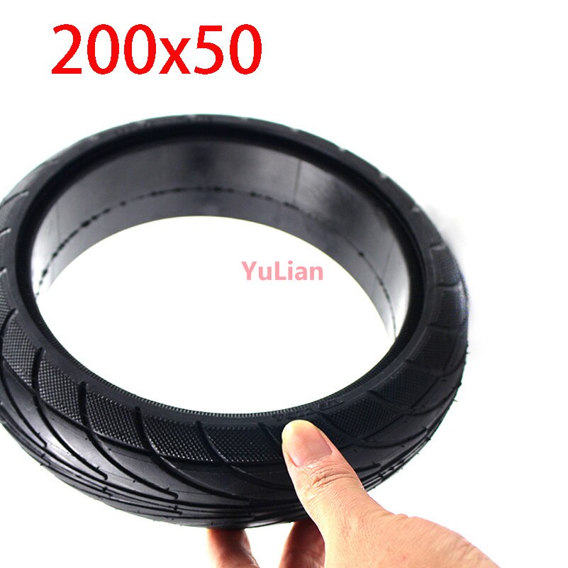 Rueda sólida de aleación de 200x50 hub8 pulgadas whee. Neumático trasero para patinete eléctrico Xiaomi Ninebot Segway ES1 ES2 ES4, a prueba de explosiones: solid tyre