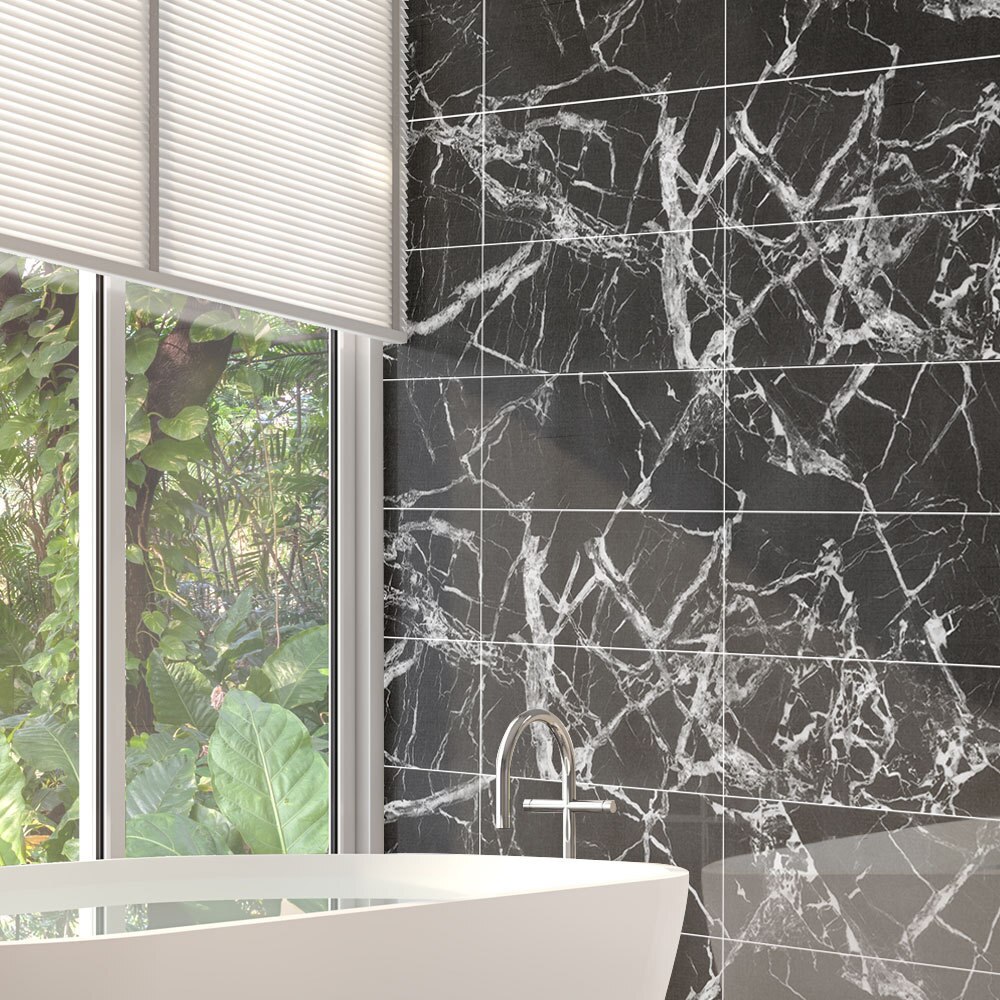 30*60cm vægdekorationer klistermærke køkken naturlig marmor effekt krystal pvc film flise klistermærker overfører moderne badeværelse vægklistermærke