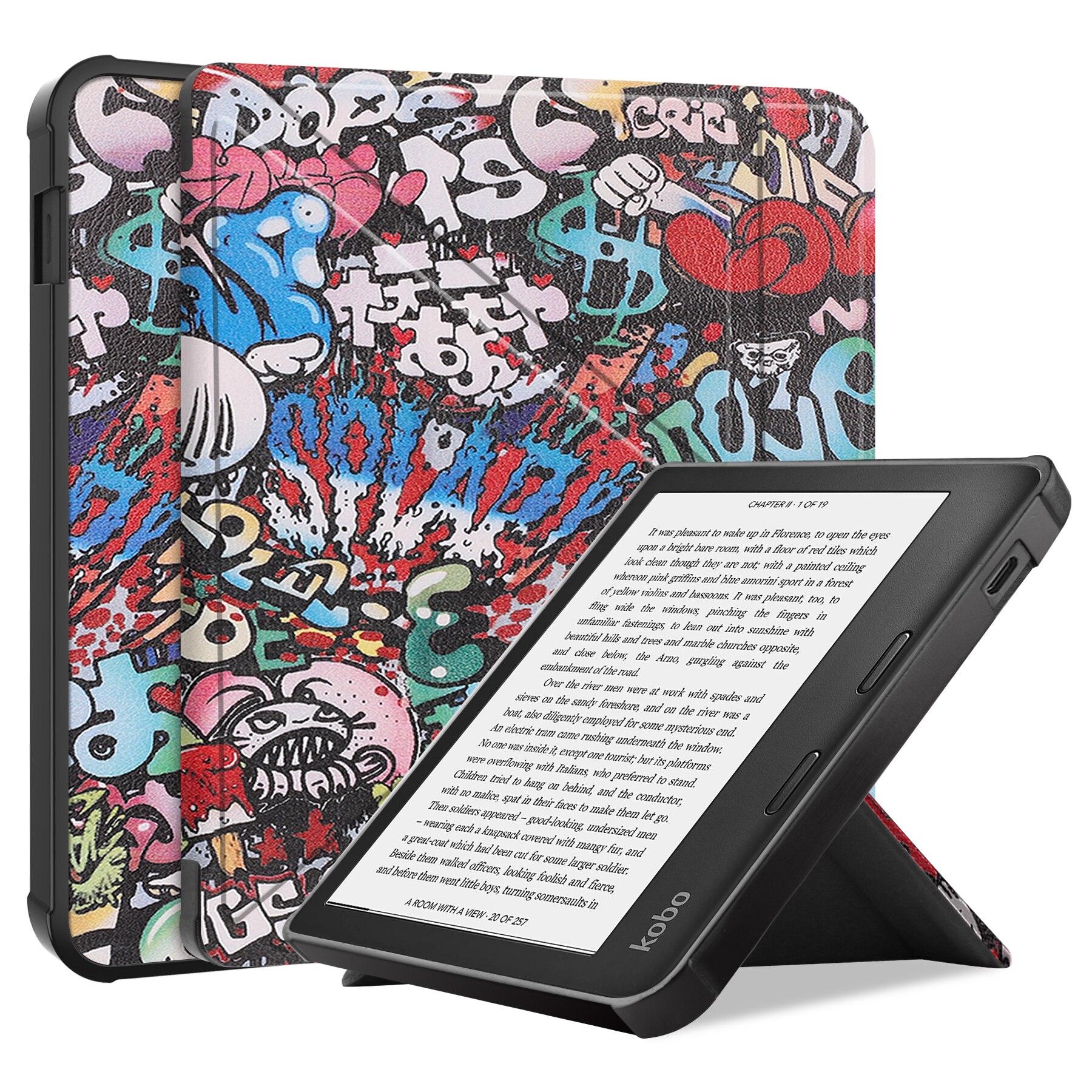 Slim Ultra Magnetic Stand Hard Back Shell Protective Smart Cover Case For All Kobo Libra 2 eReader Kids Transformers: 1