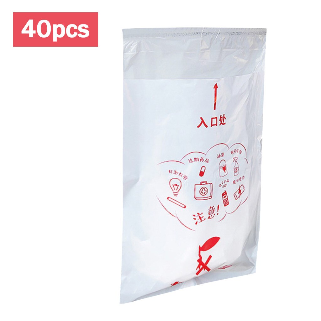 40PCS Car Trash Bag Disposable With a Strong Sticky Strip Portable Rubbish Bag Car Trash Bag Garbage Rubbish Disposable Bag