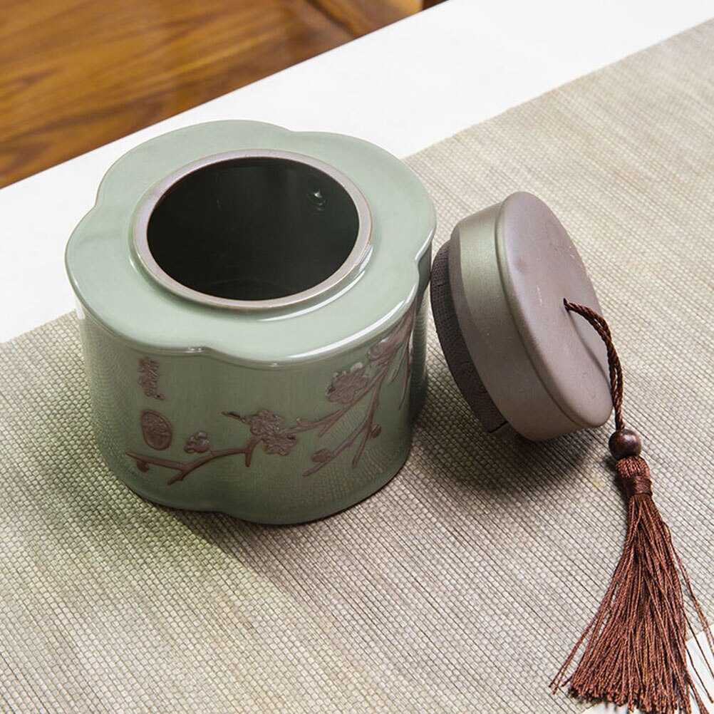 Chinese Style Tea Jar Canister Loose Tea Sealed Jar Home Tea Container
