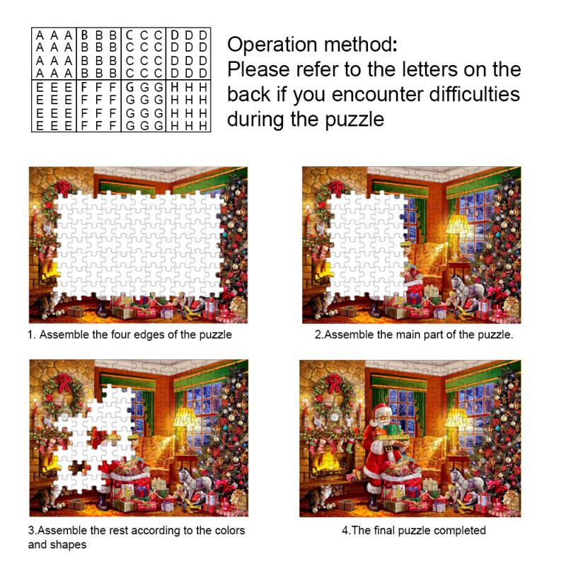 Deluxe-Santa Express Levering Kerst Puzzel 1000 Stuks Hoge Moeilijkheidsgraad Puzzel 1000 Stukjes Puzzel Thuis Muurschildering Puzzels