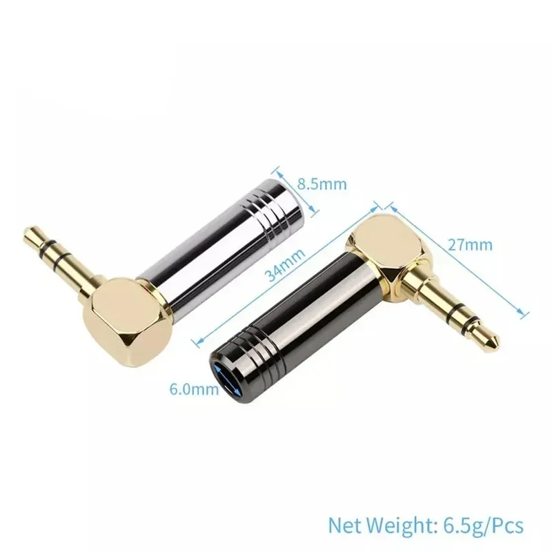 Audio Jacks 3.5mm Jack 3 5 Headphone Plug 90 Degree 3 Pin 3.5 Connector Consumer Electronics Right Angle Speaker Terminal