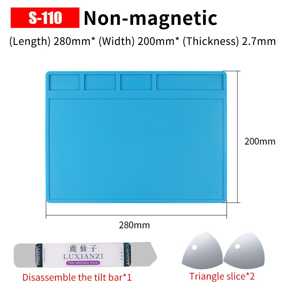 Luxianzi Soldeerstation Hittebestendig Reparatie Pad Esd Isolatie Silicon Mat Voor Bga Solderen Bureau Platform Pad: s110