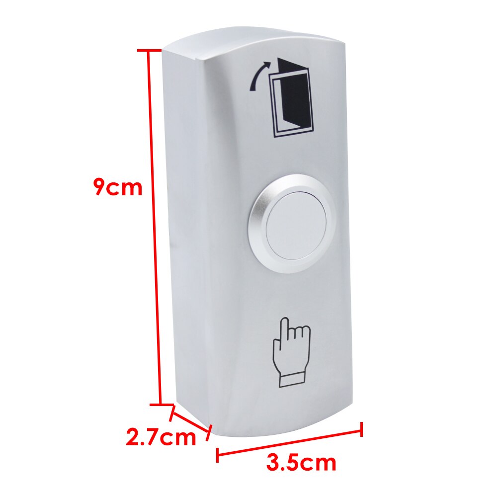 Zinc Alloy GATE DOOR Exit Button Exit Switch NO/NC/COM Door Access Control System Door Push Exit Door Release Button Switch