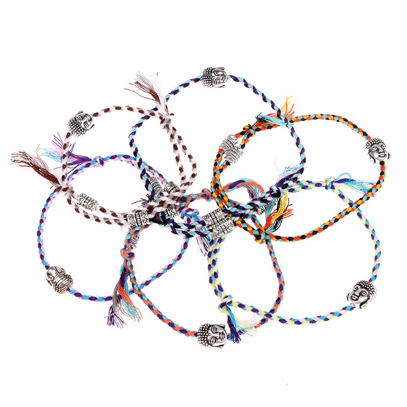 Handgemaakte Tibetaanse Koperen Kraal Armband, Boeddhistische Geweven Katoenen Touw Dragen Armband Het Beschermen Van Geluk Succesvolle Amulet