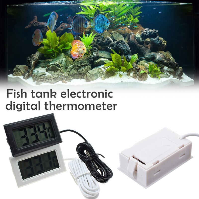 Digital Thermometer Mini LCD Display Meter Fridges Freezers Coolers Aquarium Chillers 1/2/3/5m Length Probe Instrument