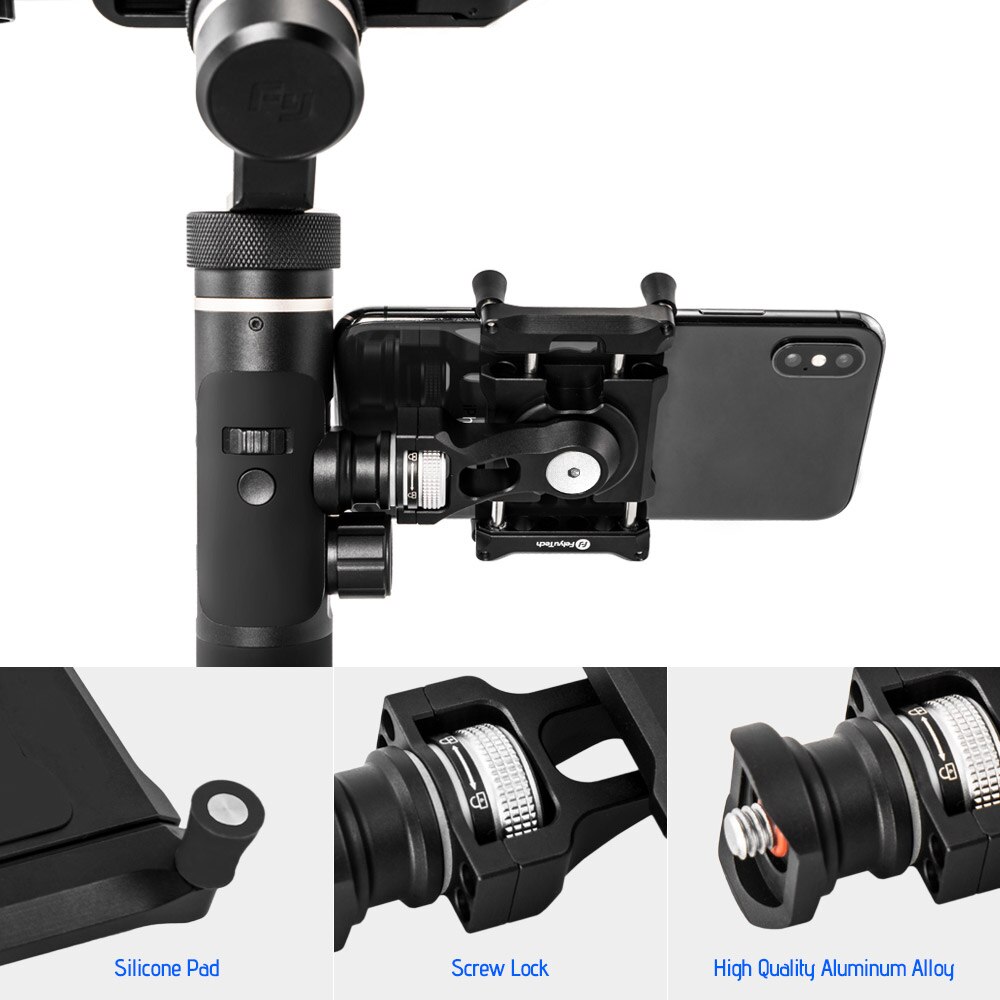 FeiyuTech Lateral Smartphone Cellphone Mobilephone Adapter Clamp Clip Holder Bracket for G6/G6 Plus SPG2 for iPhone Huawei
