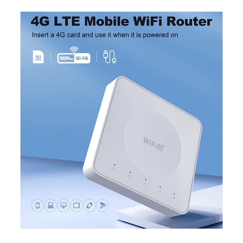 Superior 4G LTE Mobile Wifi Router With Wifi 6 Support 32 Device Connections Mobile Wireless Router For Asia Africa Europe