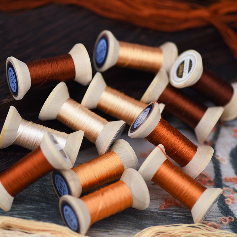 Reddish brown embroidery thread/practical mini spool/suzhou embroidery thread /DIY common thread