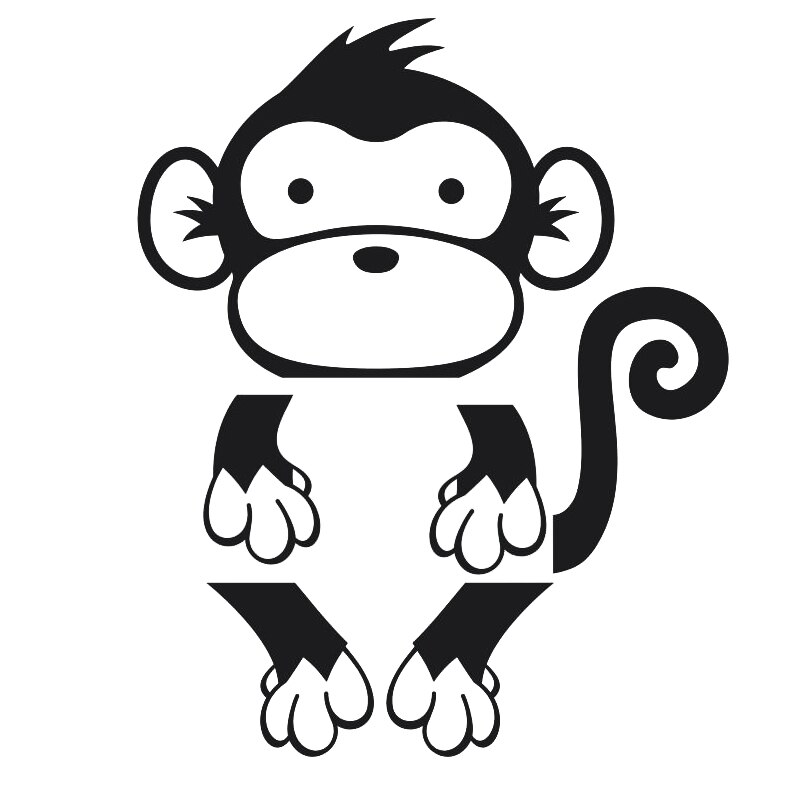 11*14cm monkey light switch decals klistermærker vinyl wall decals gør-det-selv-klæbende sød boligindretning sticker fatning aftagelig  lc1301