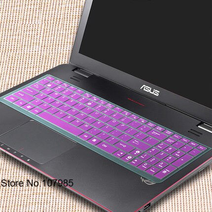 Cubierta protectora de silicona para teclado de portátil de 15,6 pulgadas, para Asus X555Q, X555Y, X555YI7310, FX50, F540U, K550V, A556, FH5900: Purple