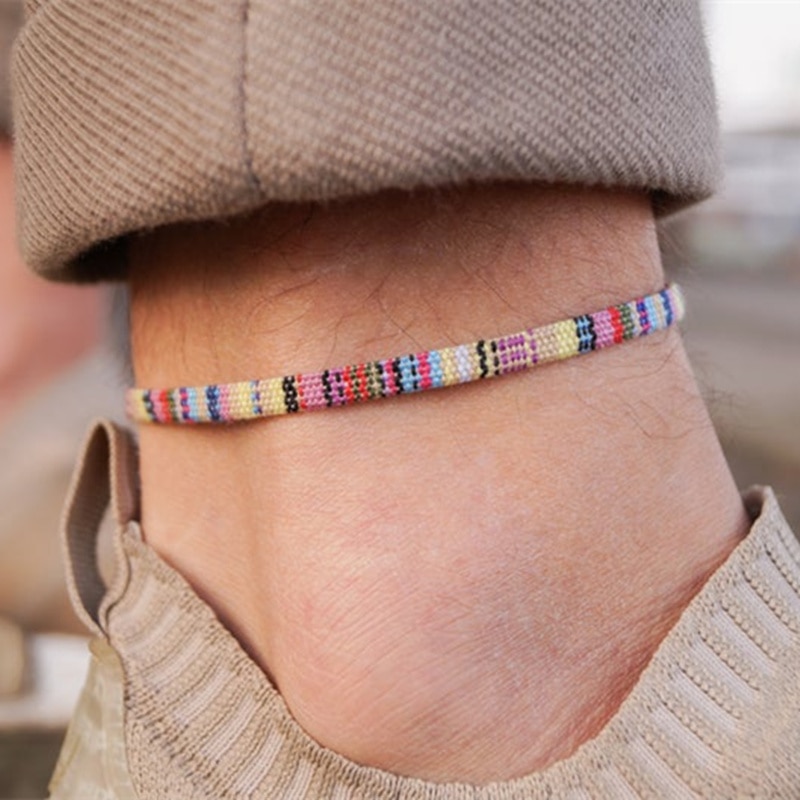 Surfer Strand Fußkettchen für Männer und Frauen Ethno Knöchel Armbinde Frauen Knöchel Kette Boho Fuß Schmuck