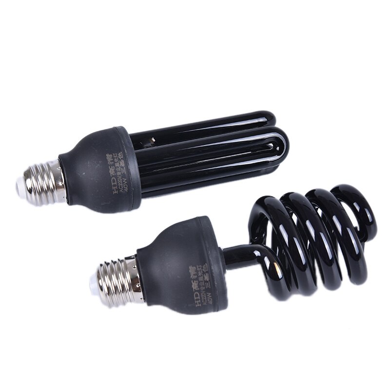 E27 220V 40W luz baja energía CFL UV rosca de bombilla lámpara ultravioleta violeta
