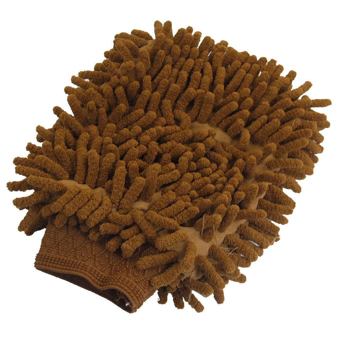 UXCELL Mikrofaser Chenille Waschen Fausthandschuh Handschuh Heimat Küche Auto Fahrzeug Staub Reinigung Handschuh Braun