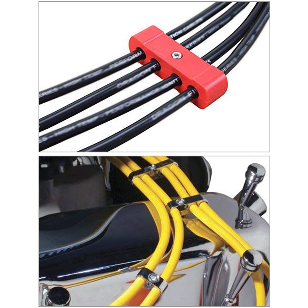 7/12Pcs Spark Plug Wires Cables Separators Dividers Organizers Holders Kit Car Wire Separators Car Wire Separators Ignition Line