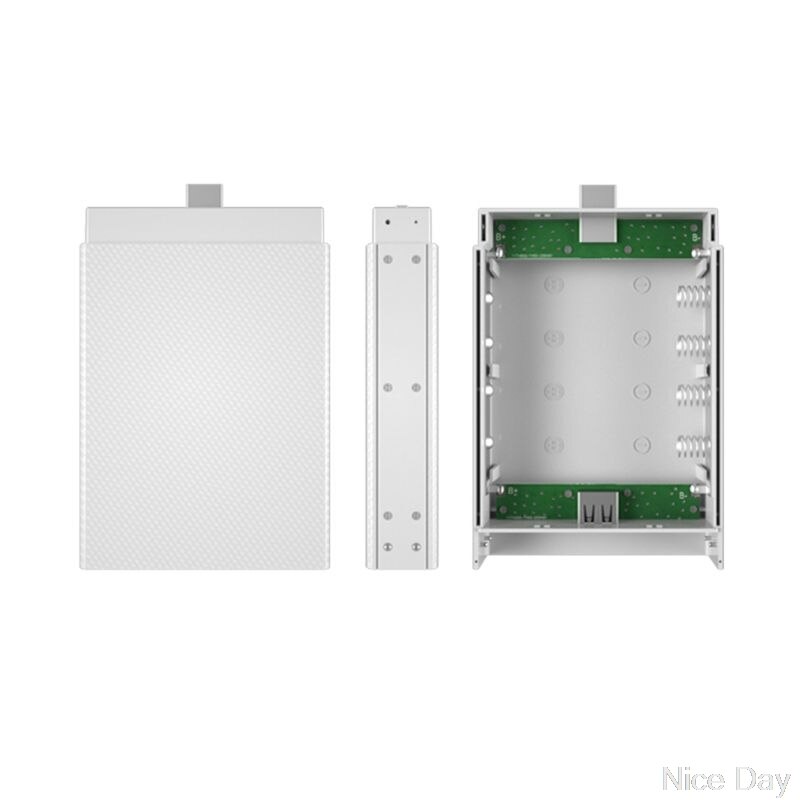 DIY 18650 Batterij Case Powerbank Shell - Draadloze Oplaadbox - Model 5095070: White C