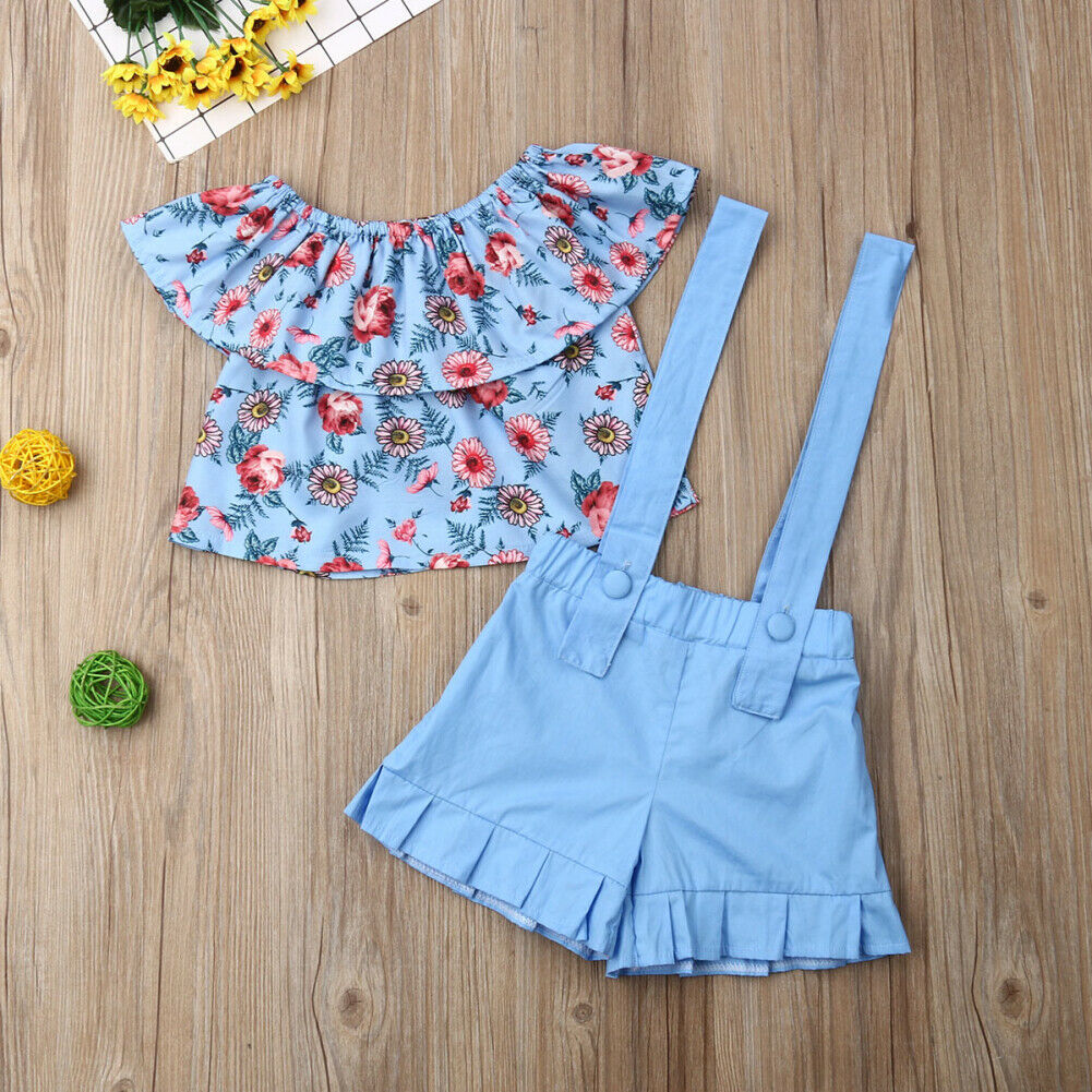 Pudcoco Kinder Kleidung Anzüge Für Mädchen Kleidung Kinder Kleinkind Enfant Fille Infantis Outfits Blume Bluse Sommer 2 stücke