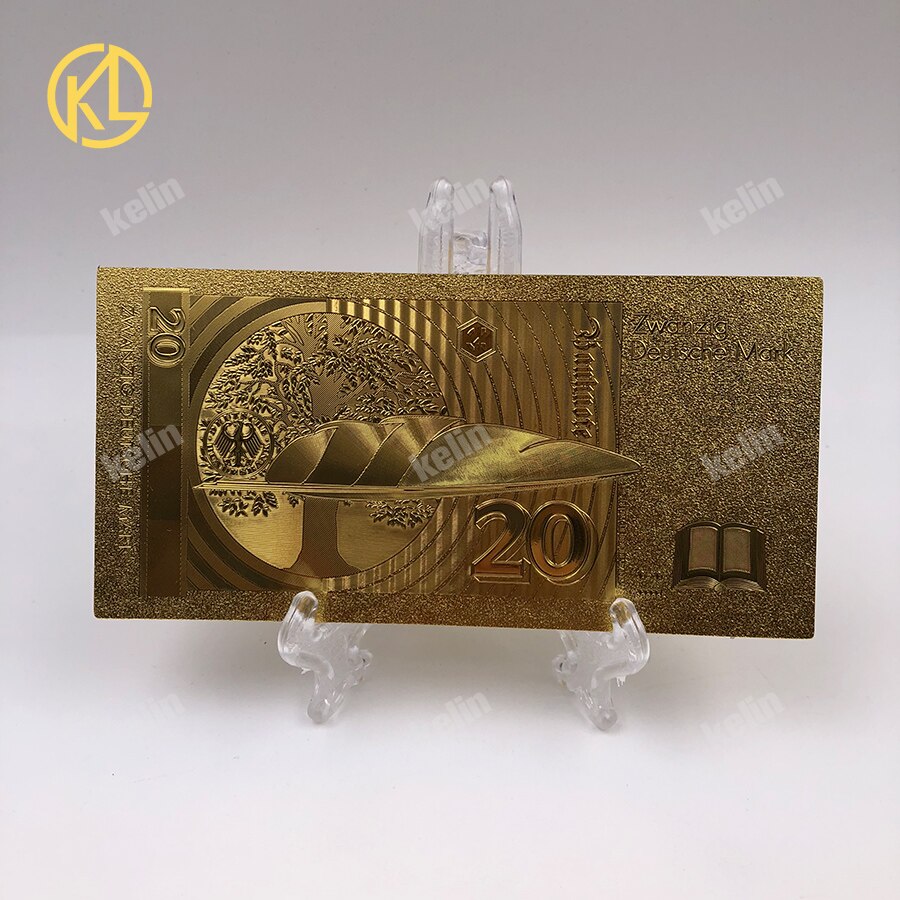 10pcs/lot Reproduction Crafts Germany Annette von Droste Hulshoff 20 Mark Gold Bank Note patriotic souvenir collection and