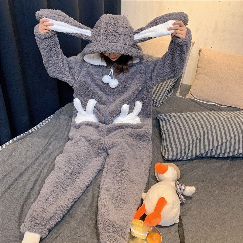 Snug Fit Unisex volwassen Onesie pyjama, flanel Cosplay dier uit één