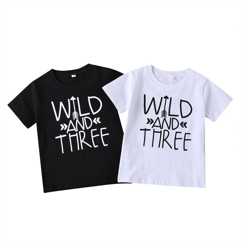 Zomer Jongens T-shirt Mode Print Kids Jongen Katoen Korte Mouw Baby Meisjes Kinderkleding 2-4Y Fall Baby meisje