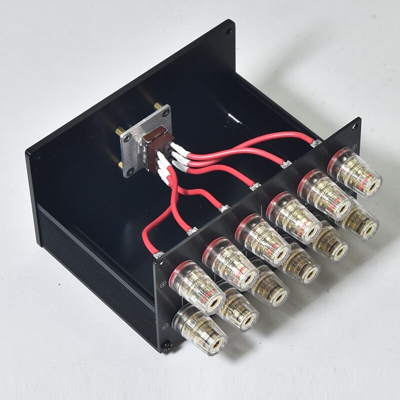 On 2 Input 2 Output Audio Switcher Amplifier Speaker Switch Converter 2 Power Amplifiers And 2 pairs of Speakers Switch