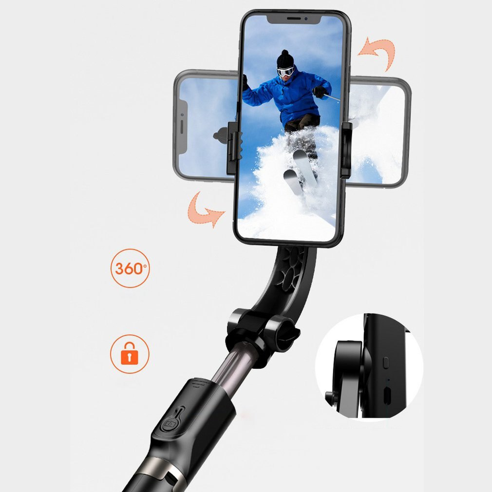 GS08 – stabilisateur de cardan portatif à axe unique, avec trépied obturateur sans fil, pour Smartphone, caméra d'action, enregistrement vidéo en direct, outils