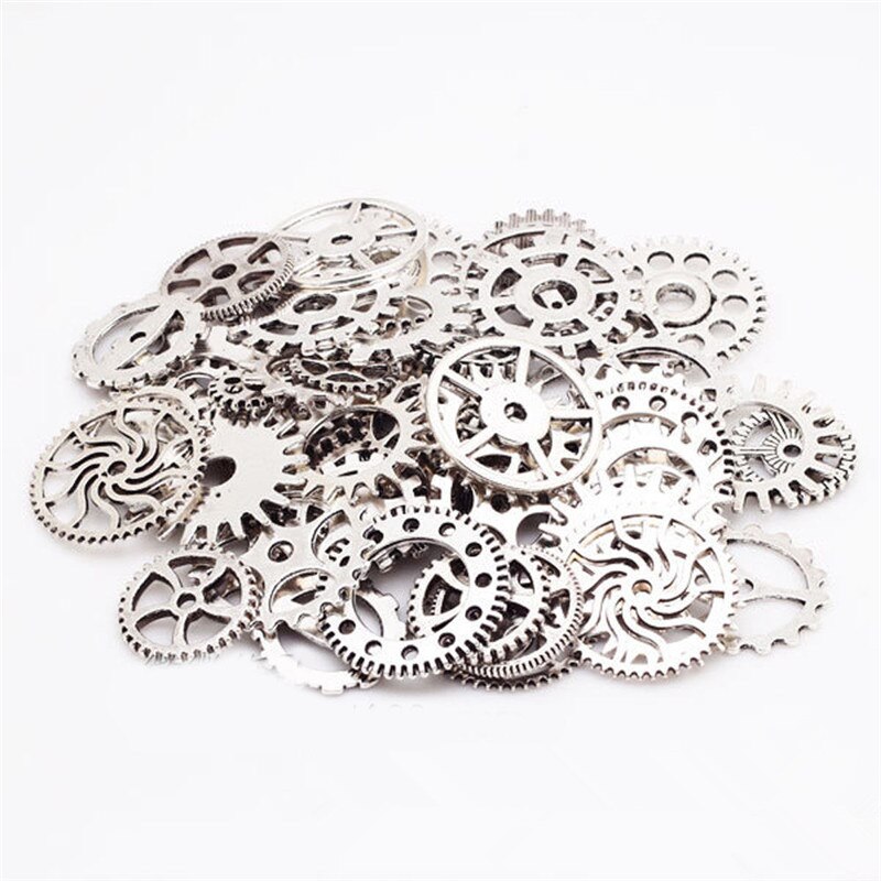 100g Vintage Steampunk Wrist Watch Parts Gears Wheels Steam Punk Lots of Pieces DIY Jewelry Making Findings 12-40mm