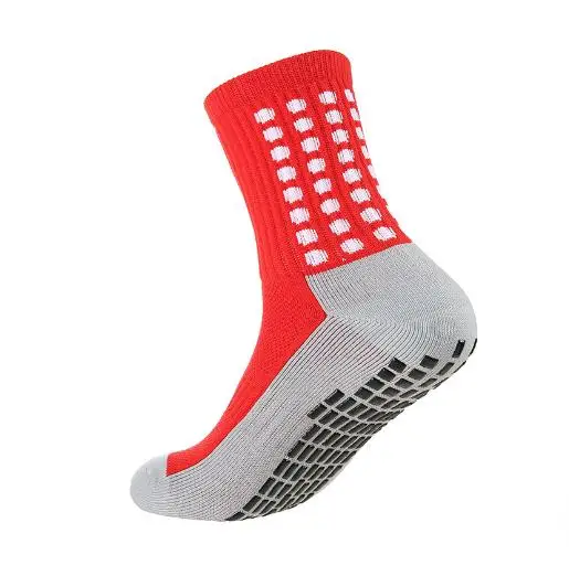 Heren Voetbal Sokken Sport Fietsen Grip Sokken Anti Slip Antislip Grip Pads voor Voetbal Basketbal Voetbaluitrusting: Army Green