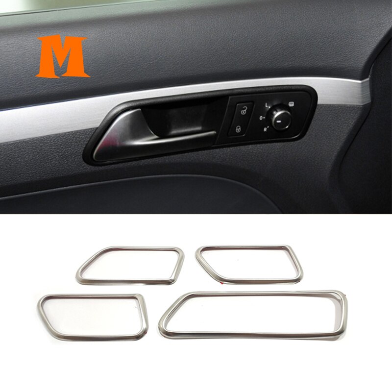 De acero inoxidable para VW Volkswagen Touran 2005-13 14 coche apoyabrazos puerta interior protector de cuencos moldura de cubierta de Marco ACCESORIOS 4 Uds: Inner door bowl