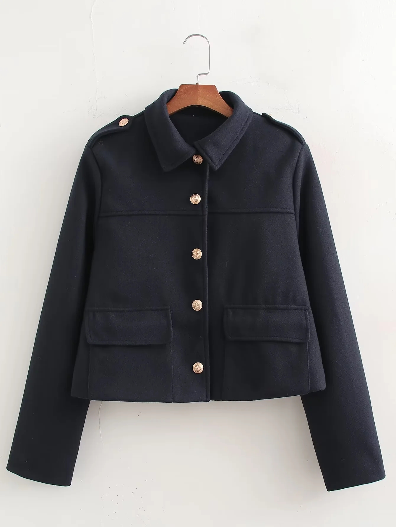 Kaopu Za Dames Korte Zachte Tweed Casual Jas Dames Mode Lente Revers Lange Mouw Zak Jas