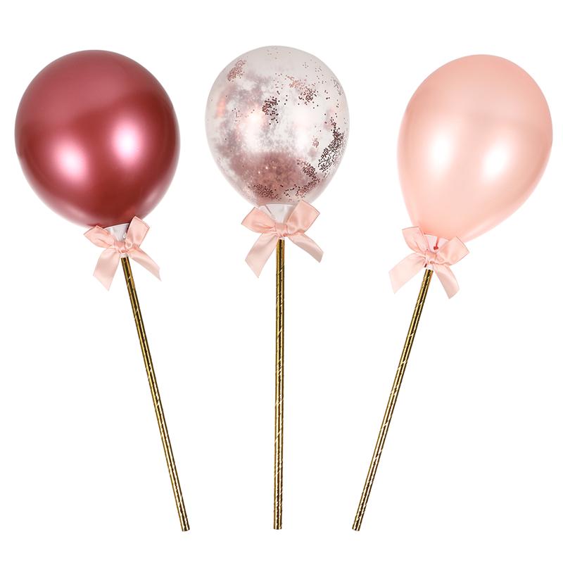 1 Set Cake Toppers Cake Decoratie Cake Ballon Topper Ballon Taart Cupcake Topper Taart Partij Decoratie Benodigdheden: Rose Gold