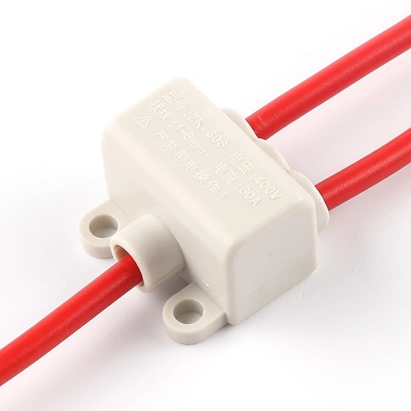 hoch Energie Splitter Schnell Draht Stecker Terminal Block 60A/400V 1-6mm2 Elektrische Kabel Kreuzung Kasten ZK-306/506 anschlüsse