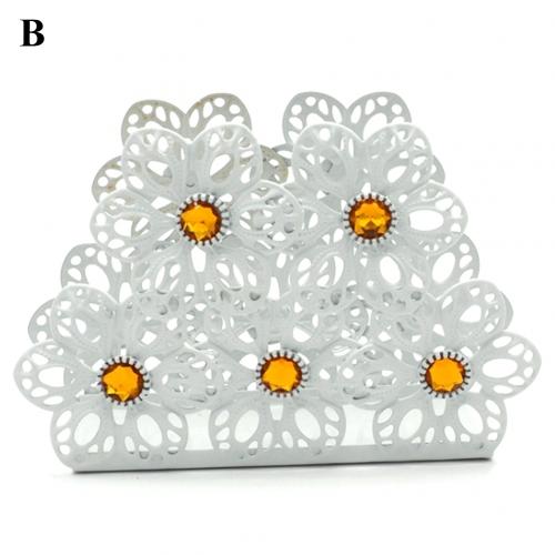 Holle Metalen Servet Rack Box Servet Houder Papieren Handdoek Dispenser Tissue Rack Serviette Holder Organizer Eettafel Decoratie: B