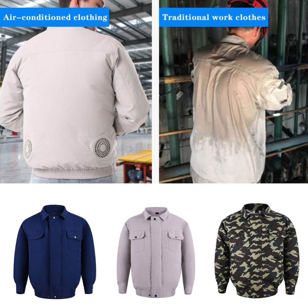 Chaqueta de refrigeración para exteriores para hombre, ropa de aire acondicionado, protección solar, resistente al desgaste, para trabajo y construcción, Verano