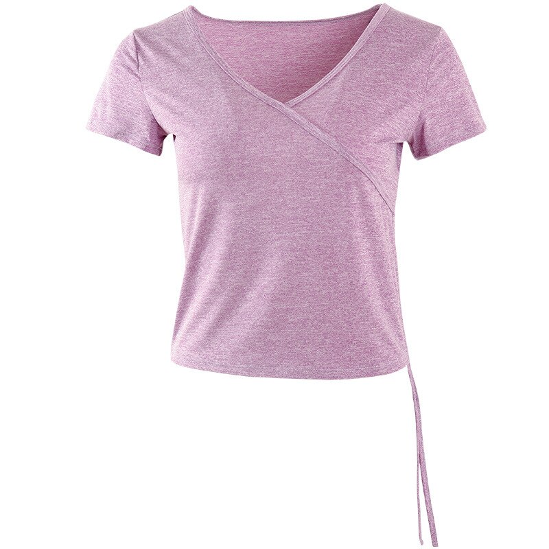 Wmuncc fitness snabbtorkande t-shirt kvinnor andas lösa yogaskjortor löpning kortärmad aktiv sport topp gymkläder damer