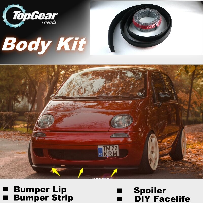 Novovisu Voor Daewoo Voor Uzdaewoo Fso Formosa Matiz Bumper Lip Lippen/Top Gear Winkel Spoiler/Topgear Body Kit + Strip
