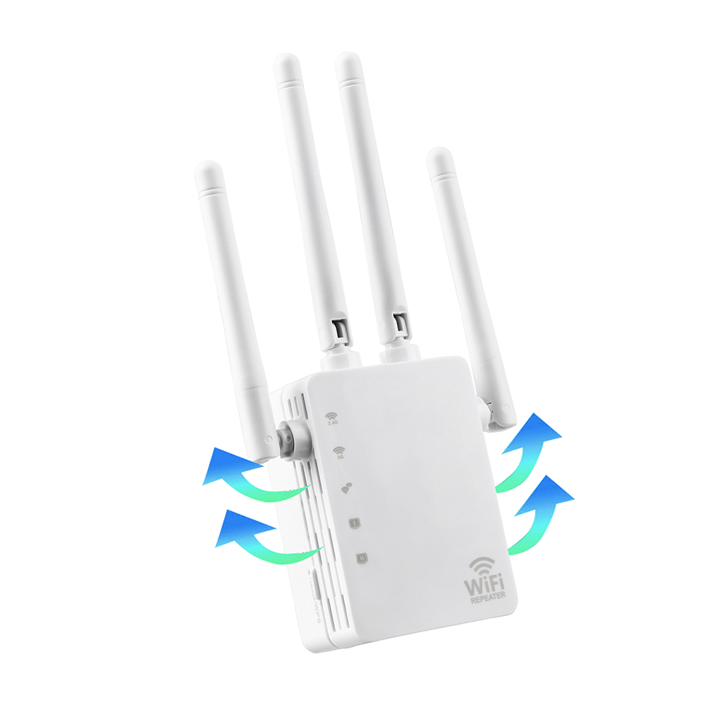 Faixa dupla 1200mbps sem fio 2.4g/5g wifi repetidor/roteador wi-fi amplificador de sinal impulsionador wi fi ponto acesso