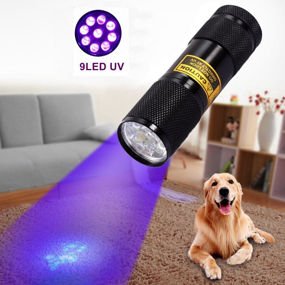Alonefire 21 ledet uv lys 395-400nm ledet uv lommelykt fakkel lampe uv klebende gjeting reisesikkerhet uv deteksjon aaa: 9uv svarte