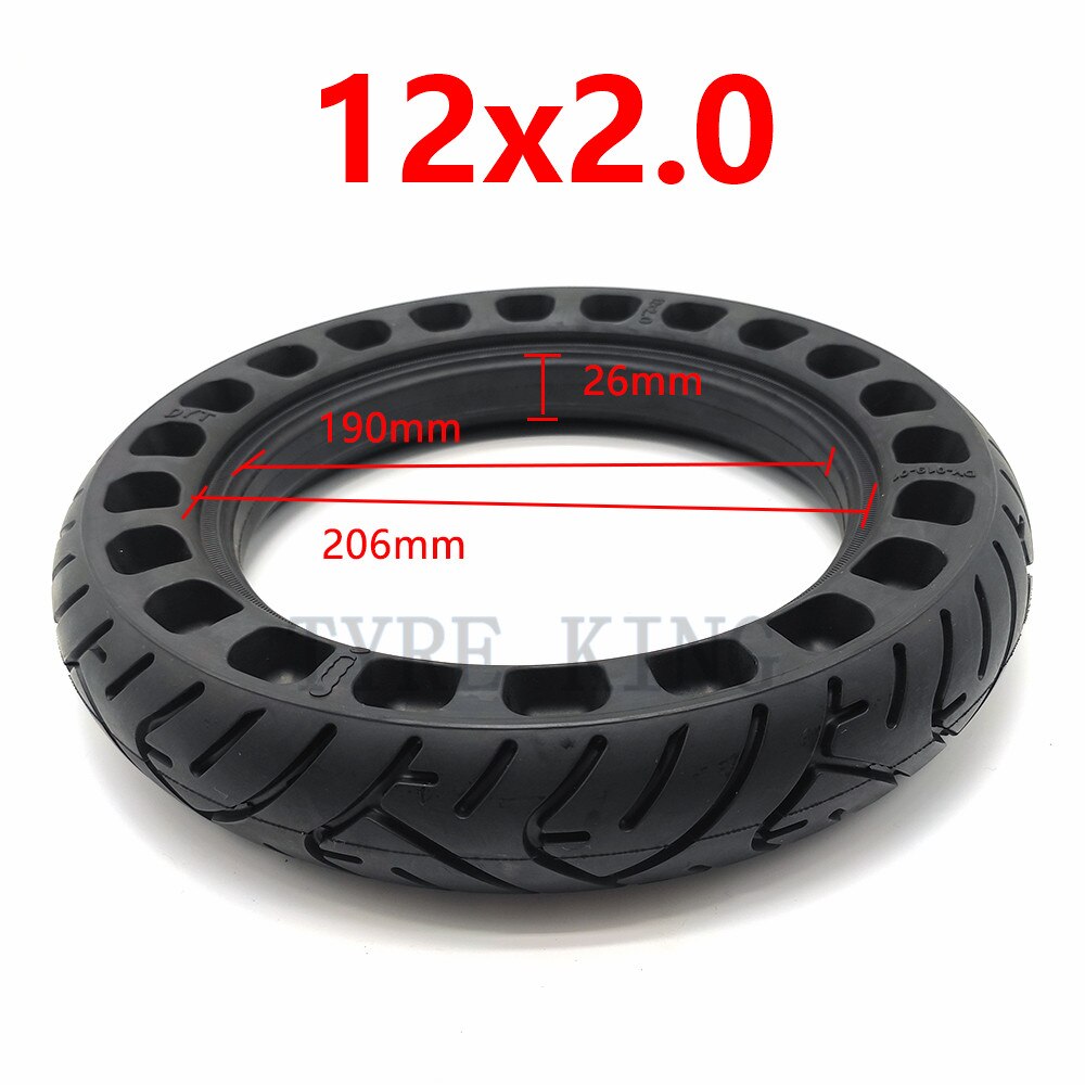 12 Inch Non-inflatable Tubeless Solid Tyre Wheel 12x2.0 12x2.125 for Many Gas Scooter E-bike Hoverboard Self Balancing Parts