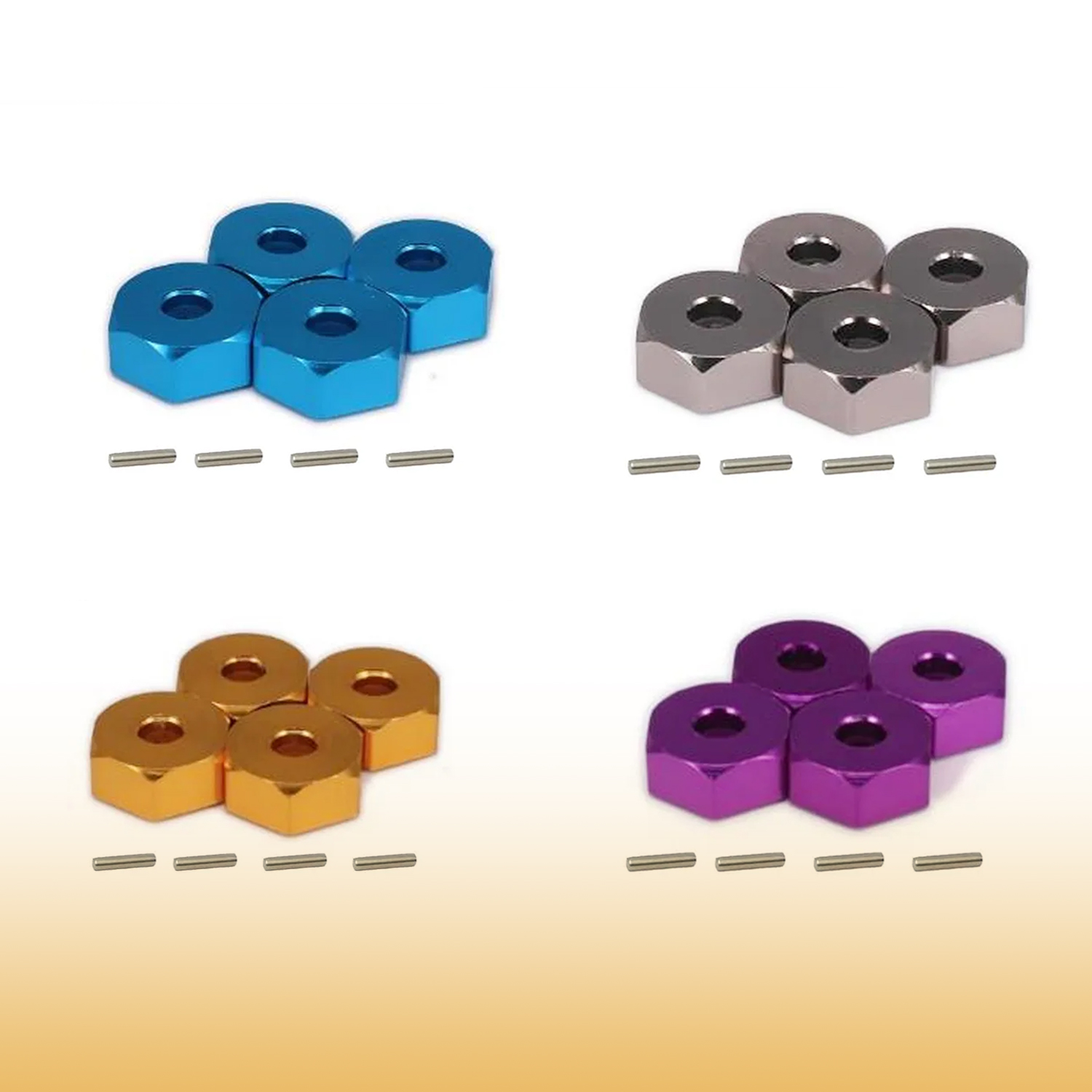 4PCS YSIDO RC Auto Upgrades Kit Aluminium 12mm Wielnaaf Hex voor 1/10 1/12 1/14 Wltoys 144001 124017 144010 RC Model Onderdelen