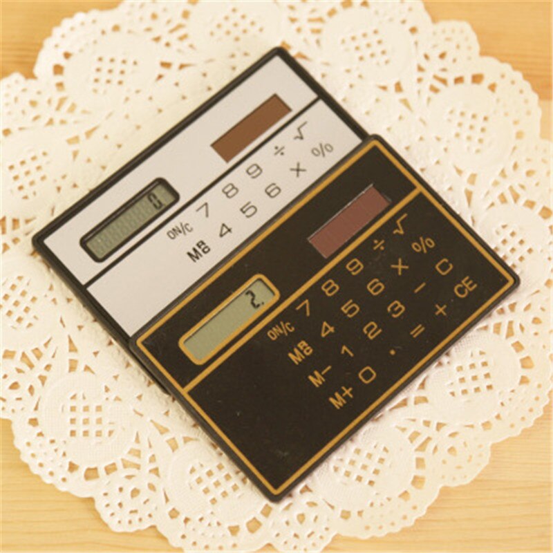 Ultra-thin Handheld Transparent Scientific Calculator Cute Pocket Calculator Solar Calculators Scientific for School Meeting: 1pcs