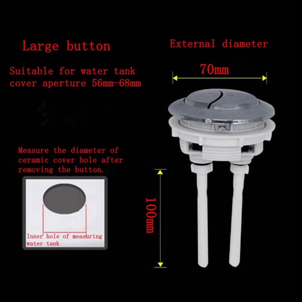 White Toilet Push Toilet Universal button Large Sizes Dual Flush Water Saving TJM1047-1