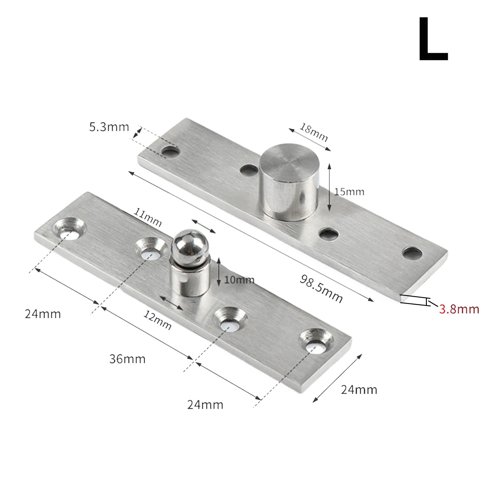 Stainless Steel Invisible 360 Degree Rotary Door Pivot Up And Down Hinge For Wooden Door Cabinet Door Furniture Hardware