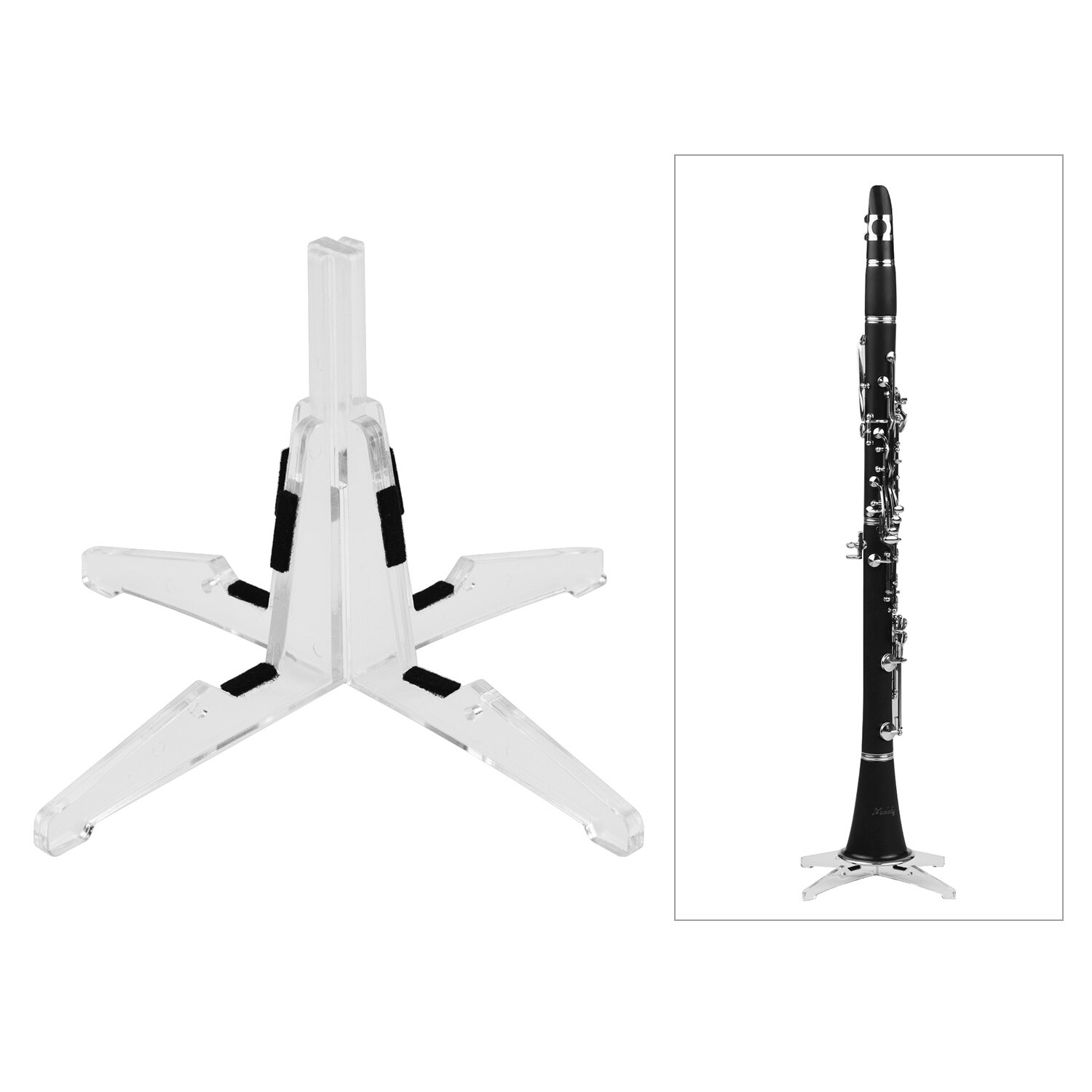 Wind Instrument Statief Afneembare Klarinet Standhouder Ondersteuning Draagbare Lighweight Plastic Materiaal Wind Instrument Beugel