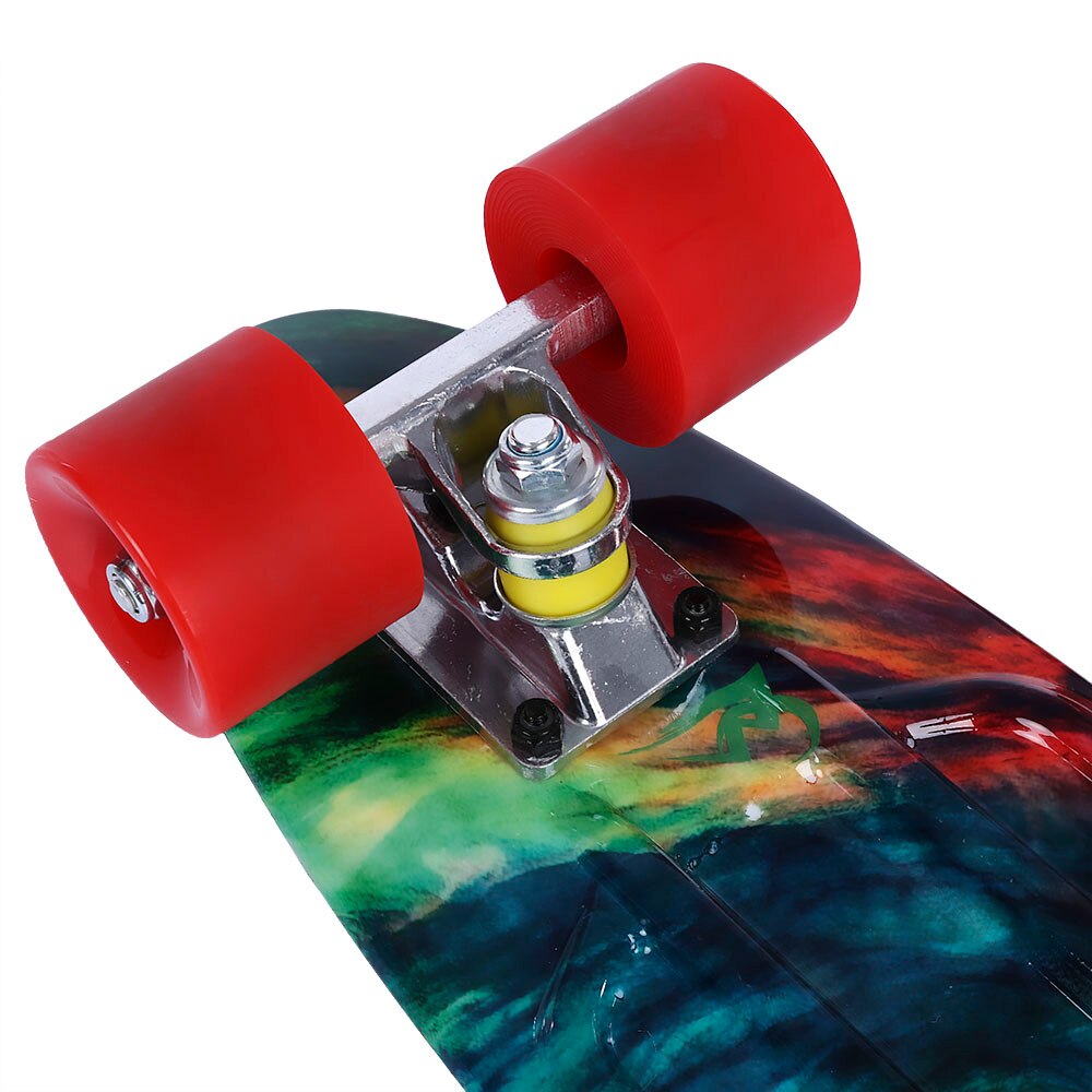 22 Inch Afdrukken Patroon Vier-Wiel Lange Skateboard PP Board Deck Skate Board Schokbestendig Skateboard Voor Kinderen Volwassenen